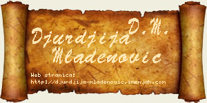 Đurđija Mladenović vizit kartica